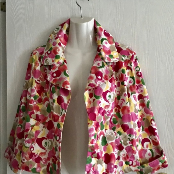 Live A Little jacket short colorful size M stretch colorful - Picture 3 of 8